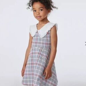 Janie and Jack Checkered Dress with White Collar